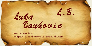 Luka Bauković vizit kartica